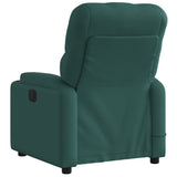 Fauteuil de massage inclinable électrique Vert foncé Tissu