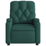 Fauteuil de massage inclinable électrique Vert foncé Tissu