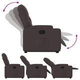 Fauteuil inclinable marron foncé tissu