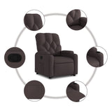 Fauteuil inclinable marron foncé tissu