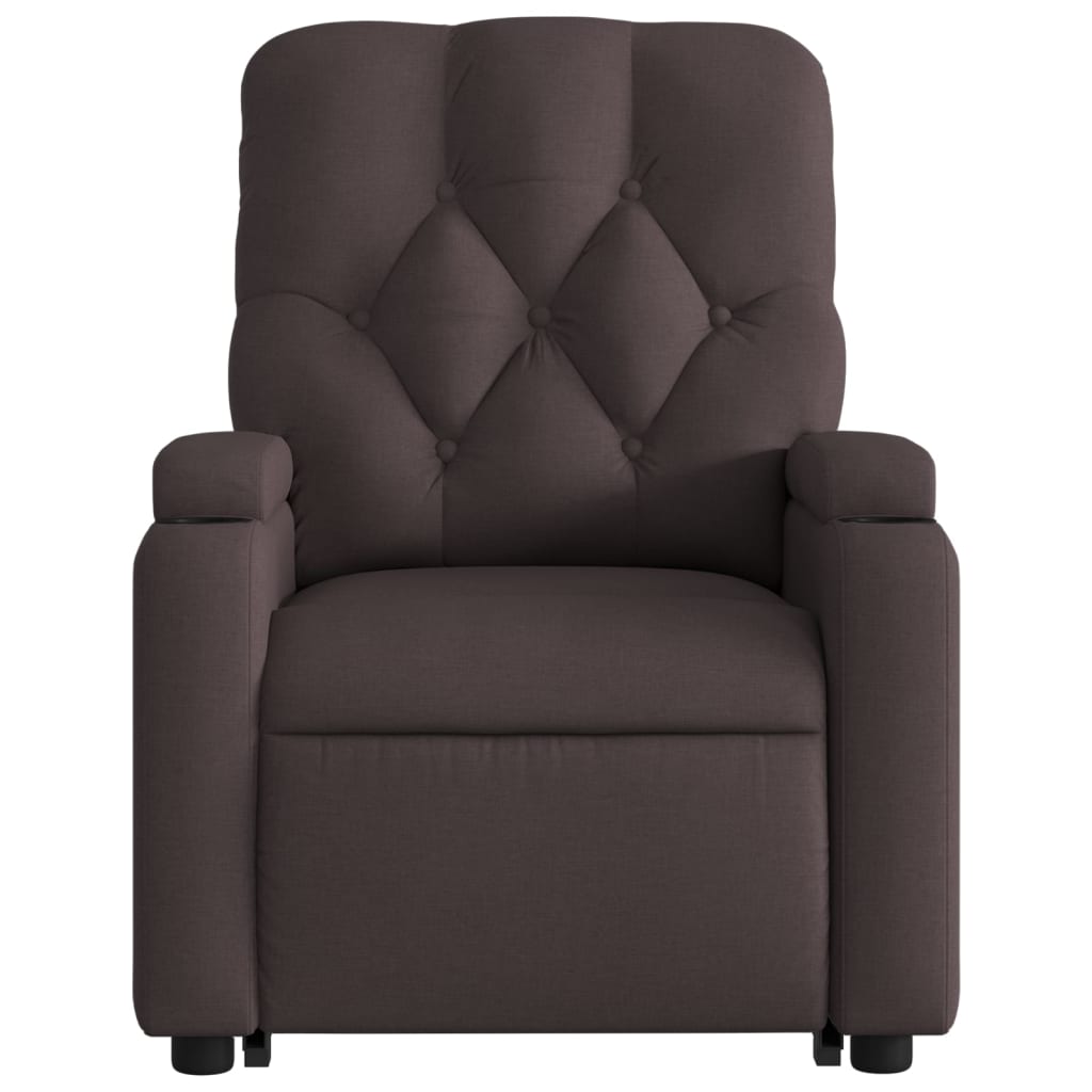 Fauteuil inclinable marron foncé tissu