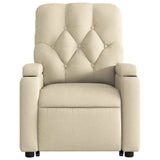 Fauteuil inclinable Crème Tissu