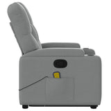 Fauteuil de massage inclinable Gris clair Tissu