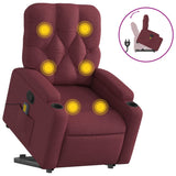 Fauteuil inclinable de massage Rouge bordeaux Tissu
