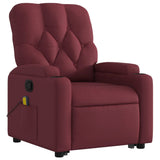 Fauteuil inclinable de massage Rouge bordeaux Tissu