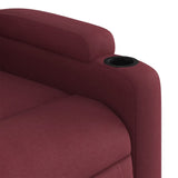 Fauteuil inclinable de massage Rouge bordeaux Tissu
