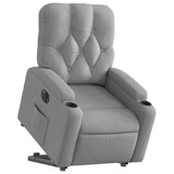 Fauteuil inclinable électrique gris clair tissu
