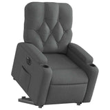 Fauteuil inclinable électrique gris foncé tissu