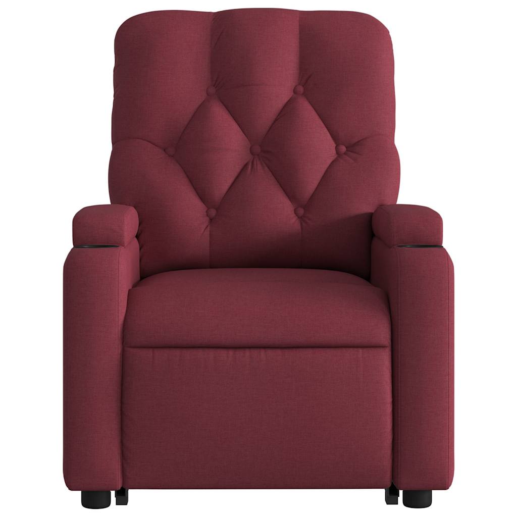 Fauteuil inclinable électrique rouge bordeaux tissu