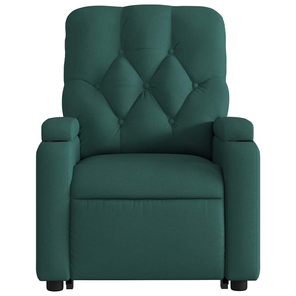 Fauteuil inclinable électrique vert foncé tissu