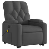 Fauteuil inclinable de massage électrique Gris foncé Tissu