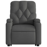 Fauteuil inclinable de massage électrique Gris foncé Tissu