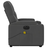 Fauteuil inclinable de massage électrique Gris foncé Tissu