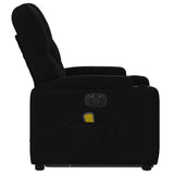 Fauteuil inclinable de massage électrique Noir Tissu