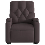 Fauteuil inclinable de massage électrique Marron foncé Tissu