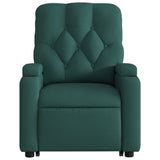 Fauteuil inclinable de massage électrique Vert foncé Tissu
