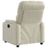 Fauteuil inclinable électrique Crème Similicuir