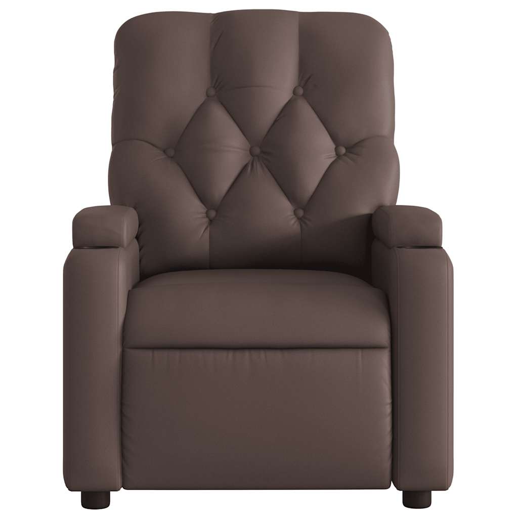 Fauteuil inclinable électrique Marron Similicuir