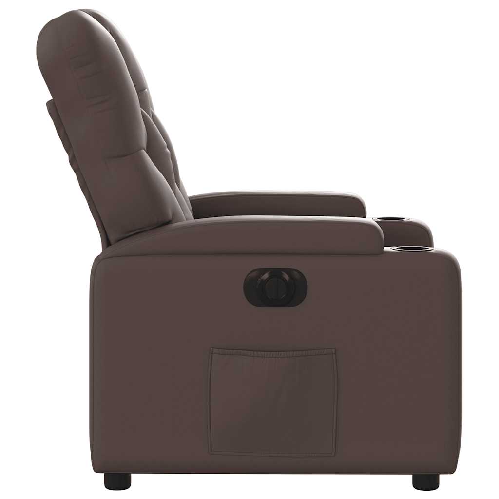 Fauteuil inclinable électrique Marron Similicuir