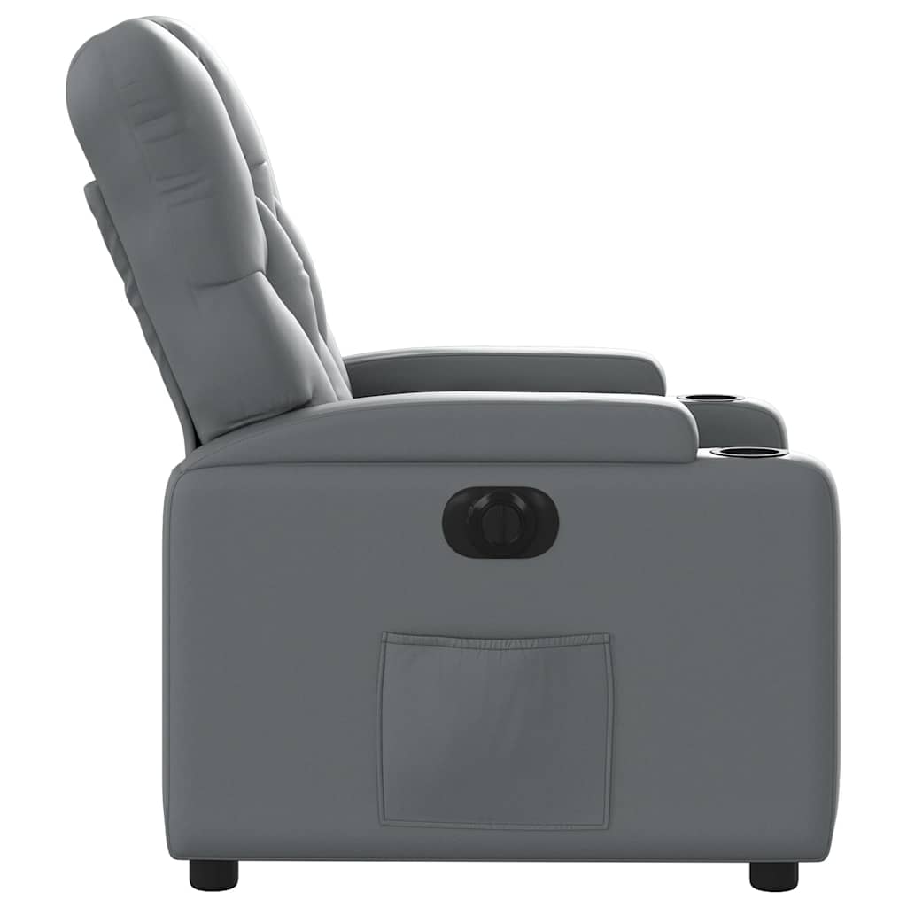 Fauteuil inclinable électrique Gris Similicuir