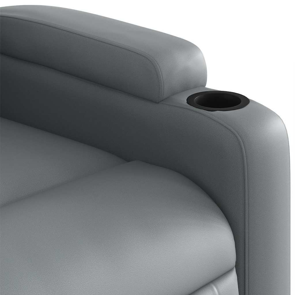Fauteuil inclinable électrique Gris Similicuir