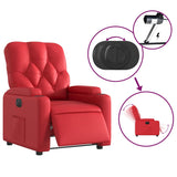 Fauteuil inclinable électrique Rouge Similicuir