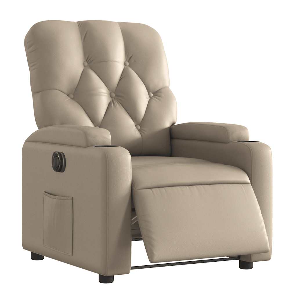 Fauteuil inclinable électrique Cappuccino Similicuir