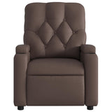 Fauteuil de massage inclinable électrique marron similicuir