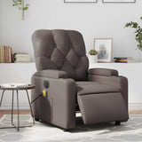 Fauteuil de massage inclinable électrique marron similicuir