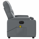 Fauteuil de massage inclinable électrique gris similicuir