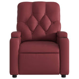 Fauteuil de massage inclinable électrique rouge bordeaux