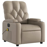 Fauteuil de massage inclinable électrique cappuccino similicuir
