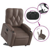 Fauteuil inclinable marron similicuir