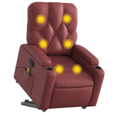 Fauteuil inclinable de massage Rouge bordeaux Similicuir