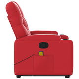 Fauteuil inclinable de massage Rouge Similicuir