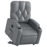 Fauteuil inclinable électrique gris similicuir