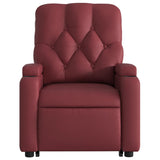 Fauteuil inclinable électrique rouge bordeaux similicuir