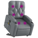 Fauteuil inclinable de massage électrique gris similicuir