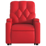 Fauteuil inclinable de massage électrique rouge similicuir