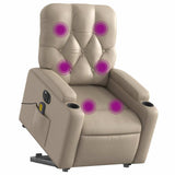 Fauteuil inclinable de massage électrique cappuccino similicuir
