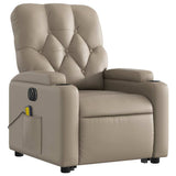Fauteuil inclinable de massage électrique cappuccino similicuir