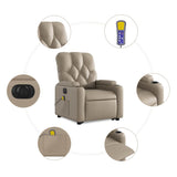 Fauteuil inclinable de massage électrique cappuccino similicuir
