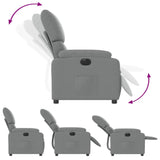 Fauteuil inclinable électrique Gris clair Tissu