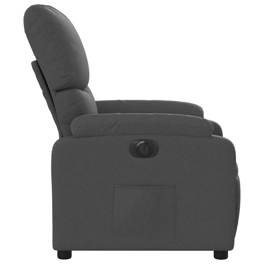 Fauteuil inclinable électrique Gris foncé Tissu