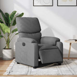 Fauteuil inclinable électrique Gris foncé Tissu