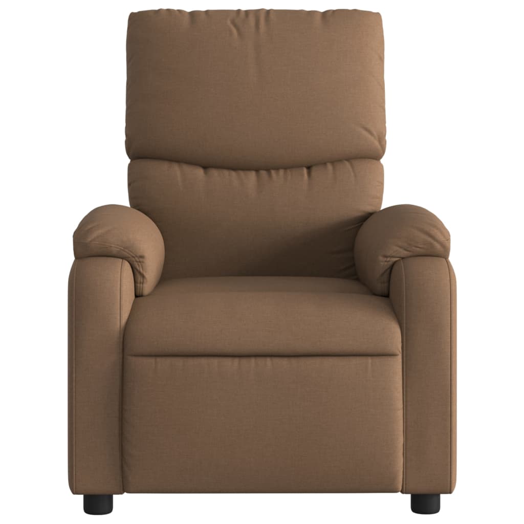 Fauteuil inclinable électrique Marron Tissu
