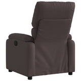 Fauteuil inclinable électrique Marron foncé Tissu