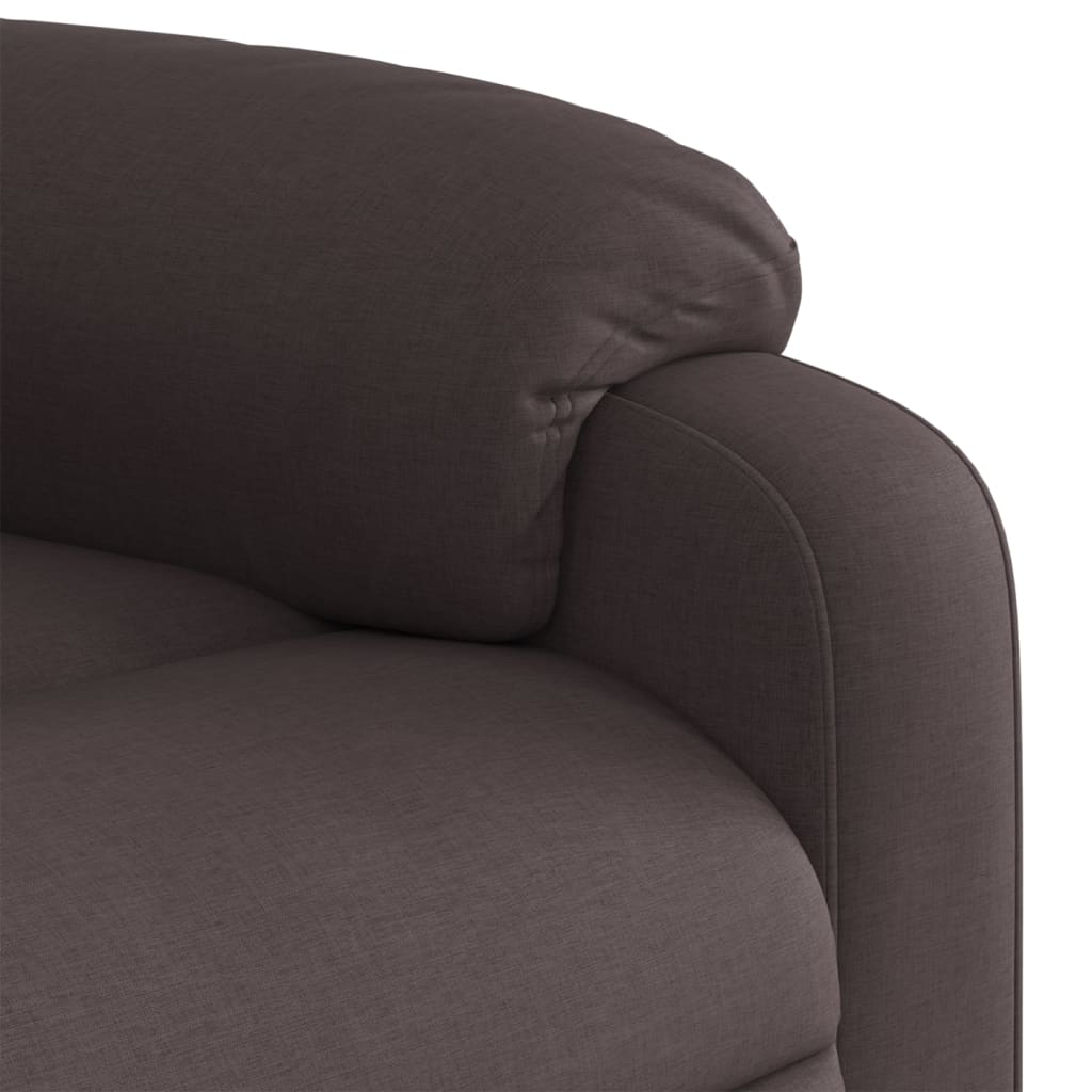 Fauteuil inclinable électrique Marron foncé Tissu