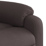 Fauteuil inclinable électrique Marron foncé Tissu
