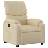 Fauteuil inclinable électrique Crème Tissu